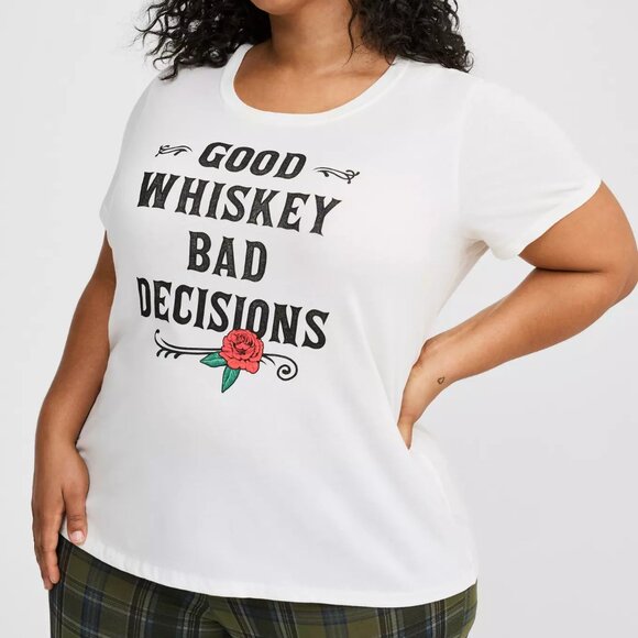 ❤️NWT VINTAGE TORRID GRAPHIC TEE - GOOD WHISKEY COCKTAIL - PLUS SIZE - Picture 1 of 16